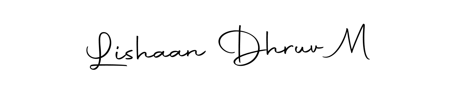 Create a beautiful signature design for name Lishaan Dhruv M. With this signature (Autography-DOLnW) fonts, you can make a handwritten signature for free. Lishaan Dhruv M signature style 10 images and pictures png