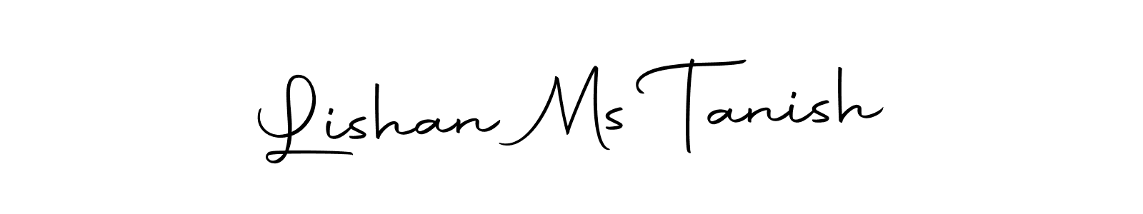 Make a beautiful signature design for name Lishan Ms Tanish. With this signature (Autography-DOLnW) style, you can create a handwritten signature for free. Lishan Ms Tanish signature style 10 images and pictures png