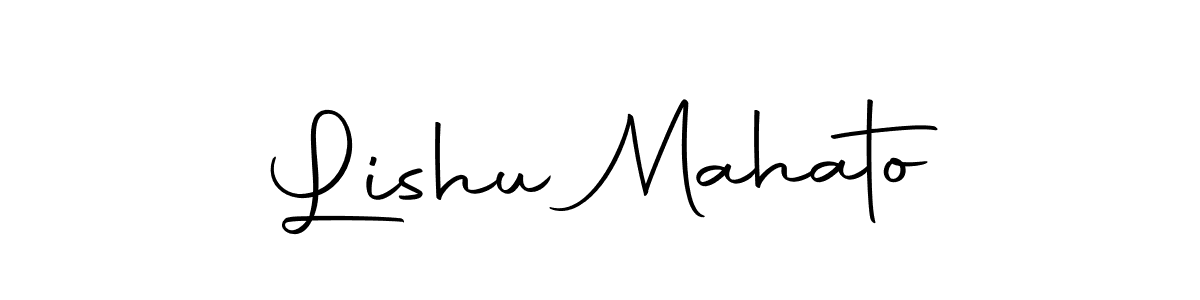 You should practise on your own different ways (Autography-DOLnW) to write your name (Lishu Mahato) in signature. don't let someone else do it for you. Lishu Mahato signature style 10 images and pictures png