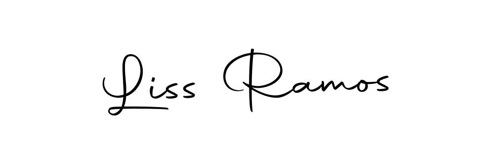 Liss Ramos stylish signature style. Best Handwritten Sign (Autography-DOLnW) for my name. Handwritten Signature Collection Ideas for my name Liss Ramos. Liss Ramos signature style 10 images and pictures png