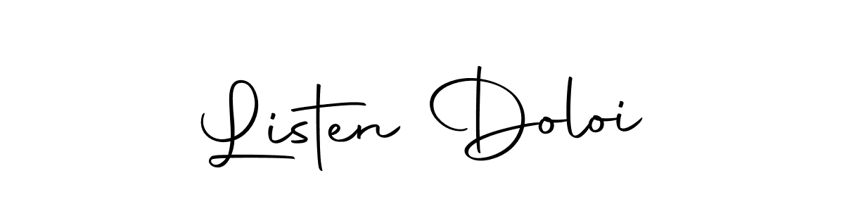 Once you've used our free online signature maker to create your best signature Autography-DOLnW style, it's time to enjoy all of the benefits that Listen Doloi name signing documents. Listen Doloi signature style 10 images and pictures png