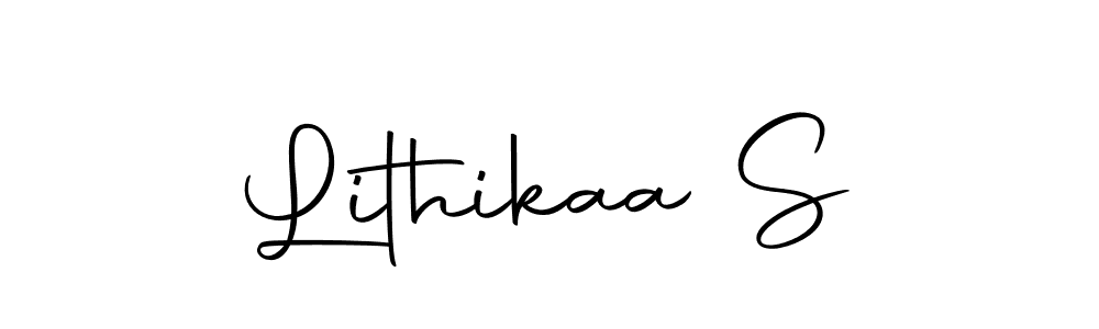 Use a signature maker to create a handwritten signature online. With this signature software, you can design (Autography-DOLnW) your own signature for name Lithikaa S. Lithikaa S signature style 10 images and pictures png