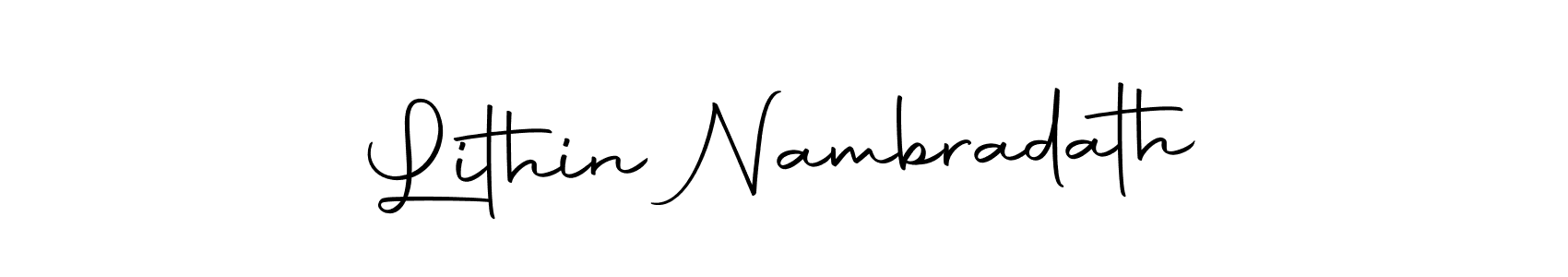 How to make Lithin Nambradath name signature. Use Autography-DOLnW style for creating short signs online. This is the latest handwritten sign. Lithin Nambradath signature style 10 images and pictures png
