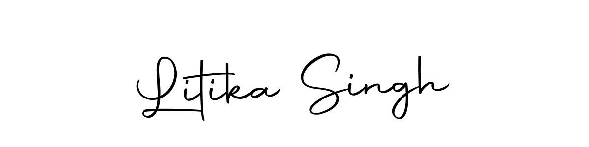 You should practise on your own different ways (Autography-DOLnW) to write your name (Litika Singh) in signature. don't let someone else do it for you. Litika Singh signature style 10 images and pictures png