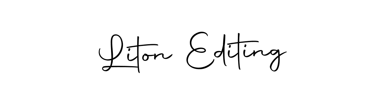 Use a signature maker to create a handwritten signature online. With this signature software, you can design (Autography-DOLnW) your own signature for name Liton Editing. Liton Editing signature style 10 images and pictures png