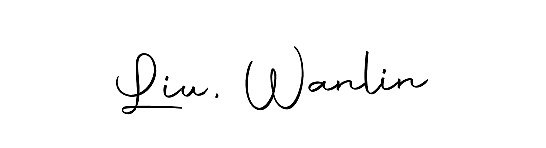 if you are searching for the best signature style for your name Liu, Wanlin. so please give up your signature search. here we have designed multiple signature styles  using Autography-DOLnW. Liu, Wanlin signature style 10 images and pictures png