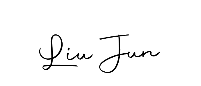 How to make Liu Jun name signature. Use Autography-DOLnW style for creating short signs online. This is the latest handwritten sign. Liu Jun signature style 10 images and pictures png