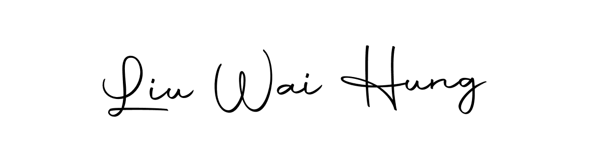 Design your own signature with our free online signature maker. With this signature software, you can create a handwritten (Autography-DOLnW) signature for name Liu Wai Hung. Liu Wai Hung signature style 10 images and pictures png
