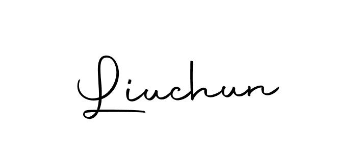 How to make Liuchun name signature. Use Autography-DOLnW style for creating short signs online. This is the latest handwritten sign. Liuchun signature style 10 images and pictures png