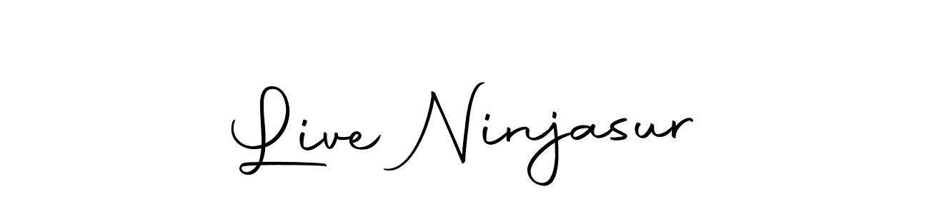 How to make Live Ninjasur name signature. Use Autography-DOLnW style for creating short signs online. This is the latest handwritten sign. Live Ninjasur signature style 10 images and pictures png