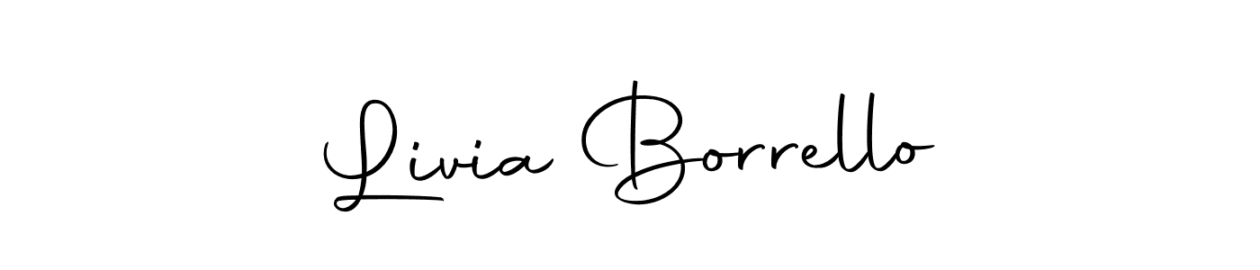 Also we have Livia Borrello name is the best signature style. Create professional handwritten signature collection using Autography-DOLnW autograph style. Livia Borrello signature style 10 images and pictures png