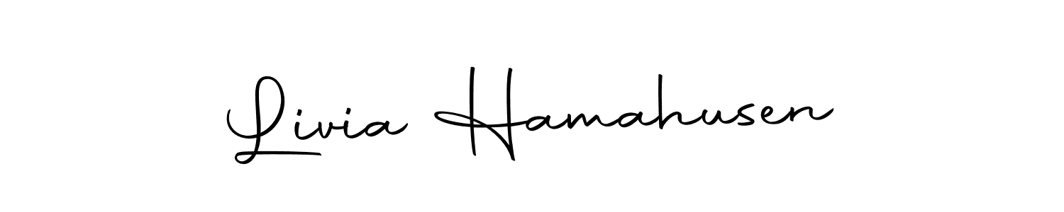 It looks lik you need a new signature style for name Livia Hamahusen. Design unique handwritten (Autography-DOLnW) signature with our free signature maker in just a few clicks. Livia Hamahusen signature style 10 images and pictures png