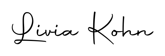 Personalize your online presence with Livia Kohn signature rendered in elegant Autography-DOLnW font. Great for website footers and blogs. Livia Kohn signature style 10 images and pictures png