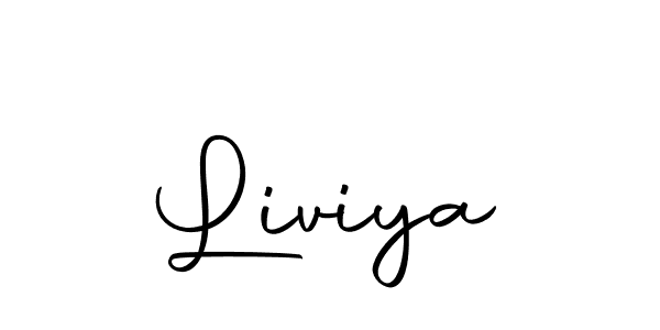How to make Liviya name signature. Use Autography-DOLnW style for creating short signs online. This is the latest handwritten sign. Liviya signature style 10 images and pictures png