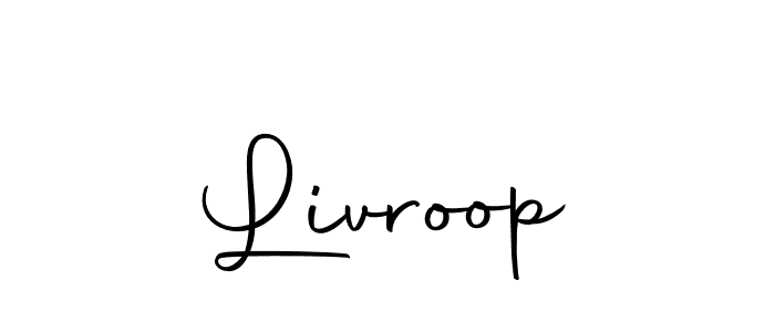 Design your own signature with our free online signature maker. With this signature software, you can create a handwritten (Autography-DOLnW) signature for name Livroop. Livroop signature style 10 images and pictures png