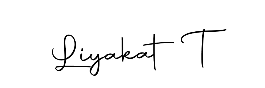 Create a beautiful signature design for name Liyakat T. With this signature (Autography-DOLnW) fonts, you can make a handwritten signature for free. Liyakat T signature style 10 images and pictures png