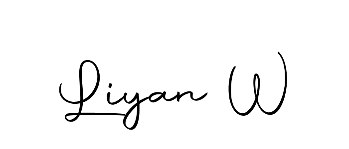 Design your own signature with our free online signature maker. With this signature software, you can create a handwritten (Autography-DOLnW) signature for name Liyan W. Liyan W signature style 10 images and pictures png