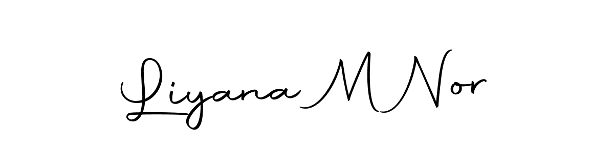 Create a beautiful signature design for name Liyana M Nor. With this signature (Autography-DOLnW) fonts, you can make a handwritten signature for free. Liyana M Nor signature style 10 images and pictures png