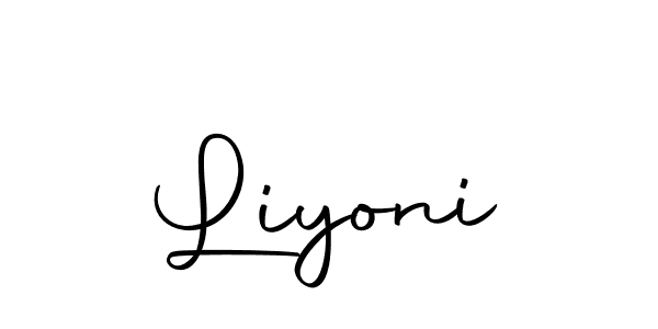 You should practise on your own different ways (Autography-DOLnW) to write your name (Liyoni) in signature. don't let someone else do it for you. Liyoni signature style 10 images and pictures png