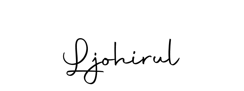 Similarly Autography-DOLnW is the best handwritten signature design. Signature creator online .You can use it as an online autograph creator for name Ljohirul. Ljohirul signature style 10 images and pictures png