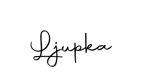 Use a signature maker to create a handwritten signature online. With this signature software, you can design (Autography-DOLnW) your own signature for name Ljupka. Ljupka signature style 10 images and pictures png