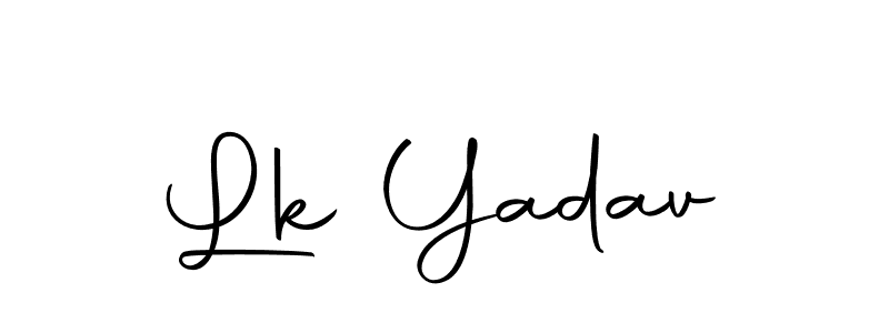 How to make Lk Yadav name signature. Use Autography-DOLnW style for creating short signs online. This is the latest handwritten sign. Lk Yadav signature style 10 images and pictures png