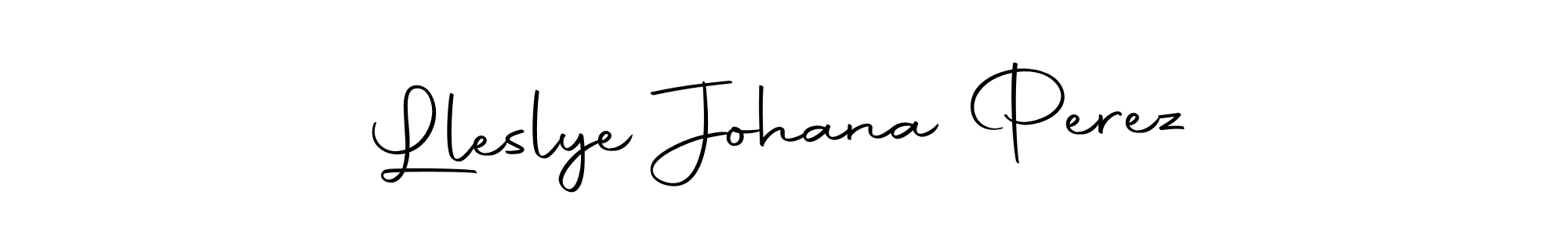 Design your own signature with our free online signature maker. With this signature software, you can create a handwritten (Autography-DOLnW) signature for name Lleslye Johana Perez. Lleslye Johana Perez signature style 10 images and pictures png