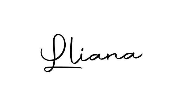Make a beautiful signature design for name Lliana. With this signature (Autography-DOLnW) style, you can create a handwritten signature for free. Lliana signature style 10 images and pictures png