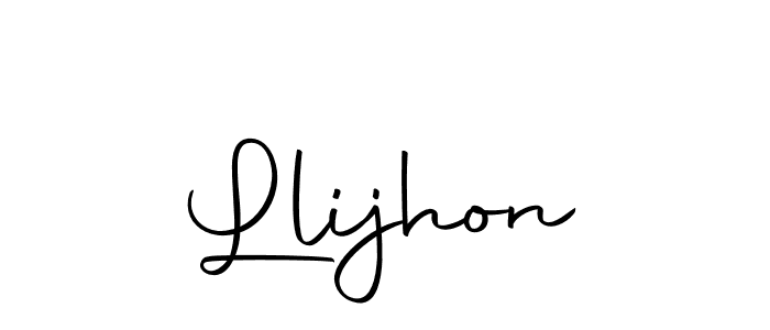 Llijhon stylish signature style. Best Handwritten Sign (Autography-DOLnW) for my name. Handwritten Signature Collection Ideas for my name Llijhon. Llijhon signature style 10 images and pictures png