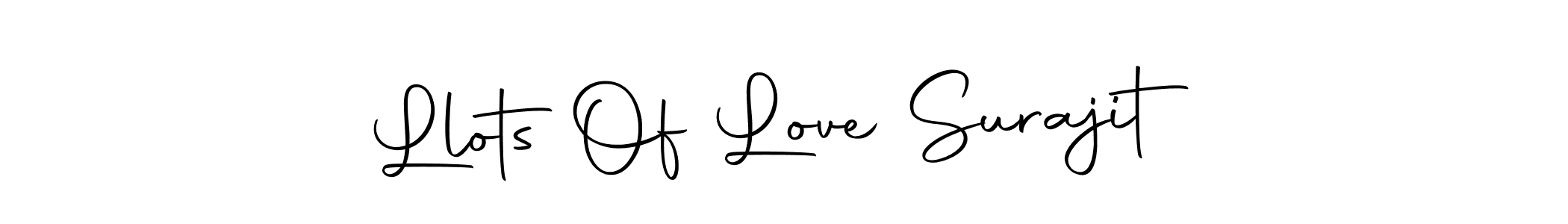 This is the best signature style for the Llots Of Love Surajit name. Also you like these signature font (Autography-DOLnW). Mix name signature. Llots Of Love Surajit signature style 10 images and pictures png
