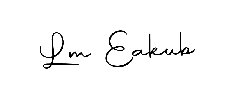 if you are searching for the best signature style for your name Lm Eakub. so please give up your signature search. here we have designed multiple signature styles  using Autography-DOLnW. Lm Eakub signature style 10 images and pictures png