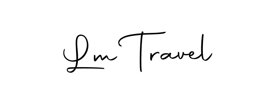 You should practise on your own different ways (Autography-DOLnW) to write your name (Lm Travel) in signature. don't let someone else do it for you. Lm Travel signature style 10 images and pictures png