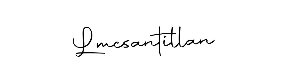 How to make Lmcsantillan signature? Autography-DOLnW is a professional autograph style. Create handwritten signature for Lmcsantillan name. Lmcsantillan signature style 10 images and pictures png