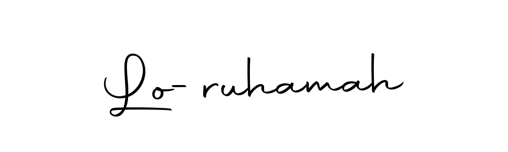 You should practise on your own different ways (Autography-DOLnW) to write your name (Lo-ruhamah) in signature. don't let someone else do it for you. Lo-ruhamah signature style 10 images and pictures png