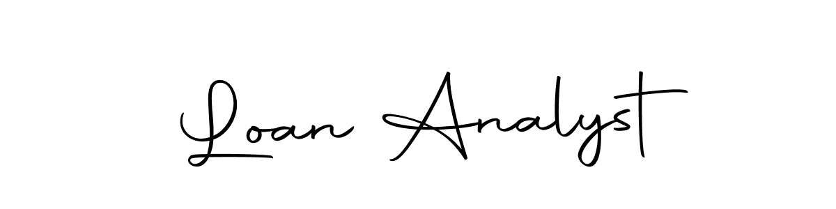 How to make Loan Analyst name signature. Use Autography-DOLnW style for creating short signs online. This is the latest handwritten sign. Loan Analyst signature style 10 images and pictures png