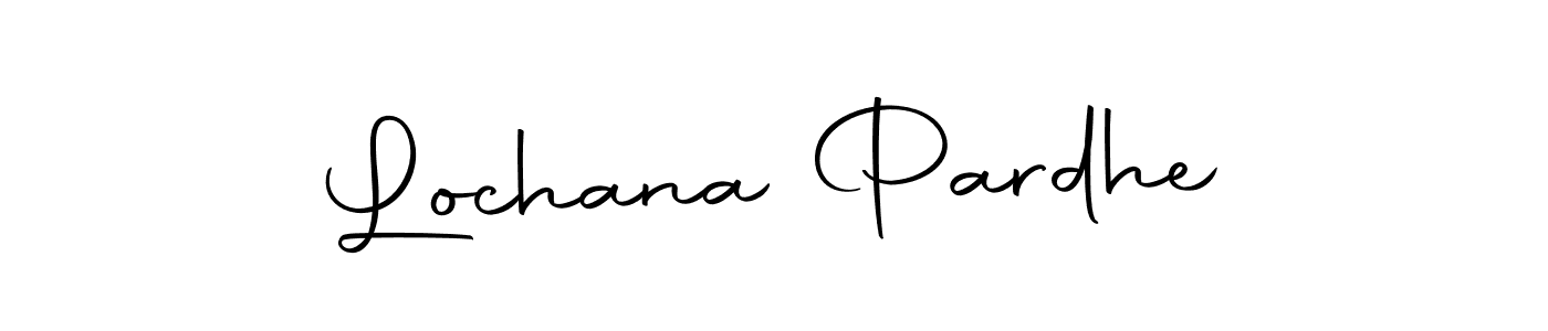 The best way (Autography-DOLnW) to make a short signature is to pick only two or three words in your name. The name Lochana Pardhe include a total of six letters. For converting this name. Lochana Pardhe signature style 10 images and pictures png