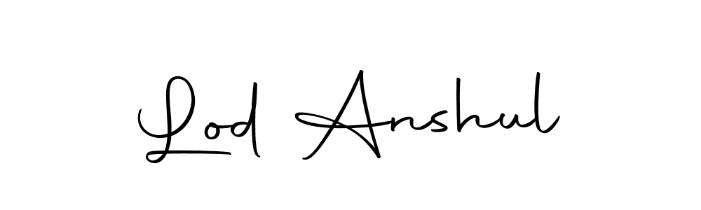 You should practise on your own different ways (Autography-DOLnW) to write your name (Lod Anshul) in signature. don't let someone else do it for you. Lod Anshul signature style 10 images and pictures png