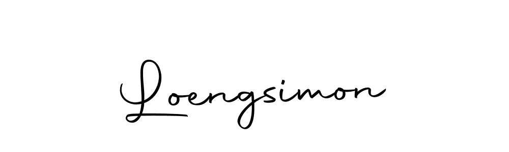 Make a beautiful signature design for name Loengsimon. With this signature (Autography-DOLnW) style, you can create a handwritten signature for free. Loengsimon signature style 10 images and pictures png