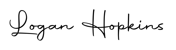 Download transparent PNG signature for name Logan Hopkins styled with Autography-DOLnW font. Ready to paste directly into PDF and Word agreements. Logan Hopkins signature style 10 images and pictures png