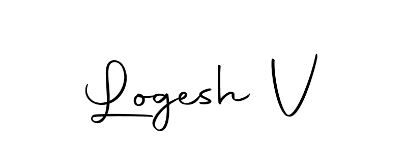 Create a beautiful signature design for name Logesh V. With this signature (Autography-DOLnW) fonts, you can make a handwritten signature for free. Logesh V signature style 10 images and pictures png