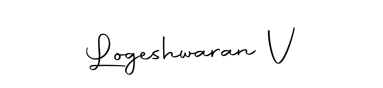 You can use this online signature creator to create a handwritten signature for the name Logeshwaran V. This is the best online autograph maker. Logeshwaran V signature style 10 images and pictures png