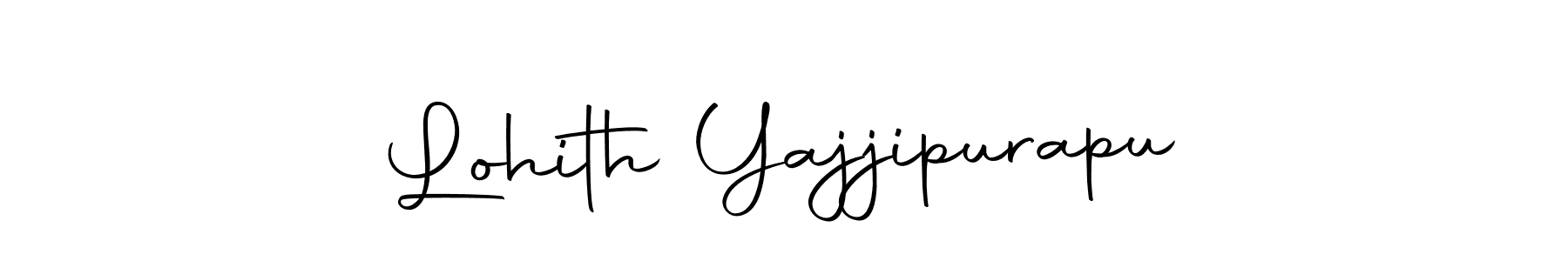 How to make Lohith Yajjipurapu name signature. Use Autography-DOLnW style for creating short signs online. This is the latest handwritten sign. Lohith Yajjipurapu signature style 10 images and pictures png