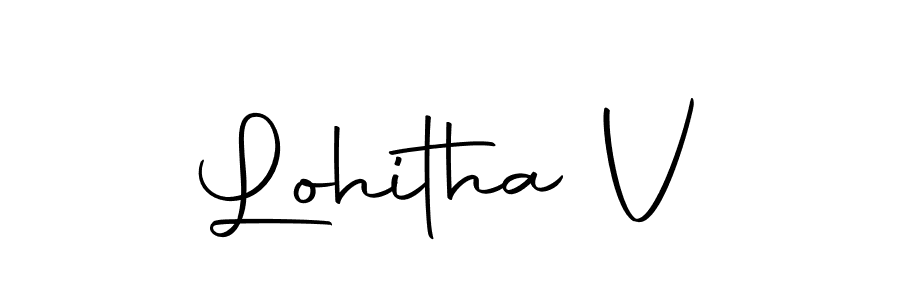 Make a beautiful signature design for name Lohitha V. With this signature (Autography-DOLnW) style, you can create a handwritten signature for free. Lohitha V signature style 10 images and pictures png