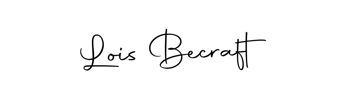 How to make Lois Becraft name signature. Use Autography-DOLnW style for creating short signs online. This is the latest handwritten sign. Lois Becraft signature style 10 images and pictures png