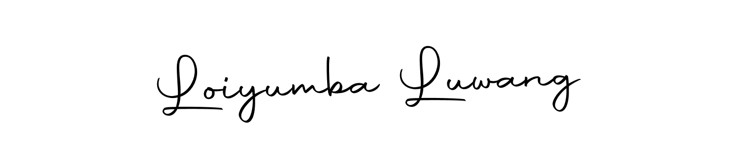 How to make Loiyumba Luwang name signature. Use Autography-DOLnW style for creating short signs online. This is the latest handwritten sign. Loiyumba Luwang signature style 10 images and pictures png