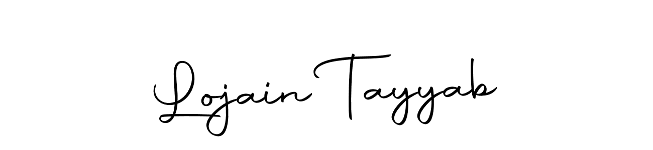 Make a short Lojain Tayyab signature style. Manage your documents anywhere anytime using Autography-DOLnW. Create and add eSignatures, submit forms, share and send files easily. Lojain Tayyab signature style 10 images and pictures png