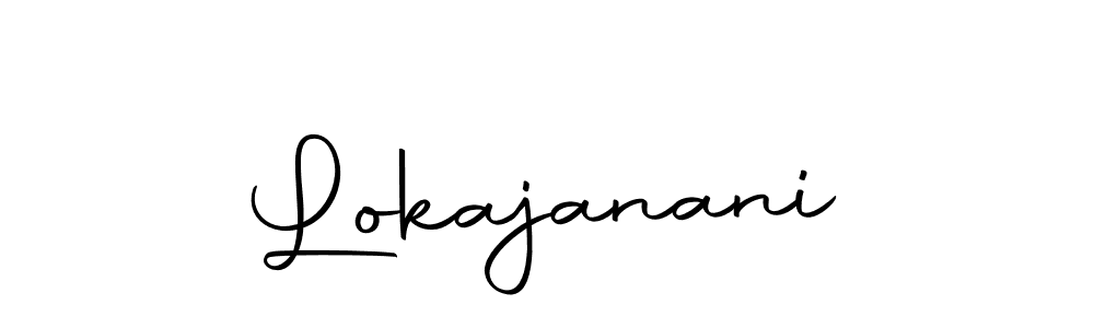 Use a signature maker to create a handwritten signature online. With this signature software, you can design (Autography-DOLnW) your own signature for name Lokajanani. Lokajanani signature style 10 images and pictures png