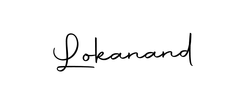 Design your own signature with our free online signature maker. With this signature software, you can create a handwritten (Autography-DOLnW) signature for name Lokanand. Lokanand signature style 10 images and pictures png