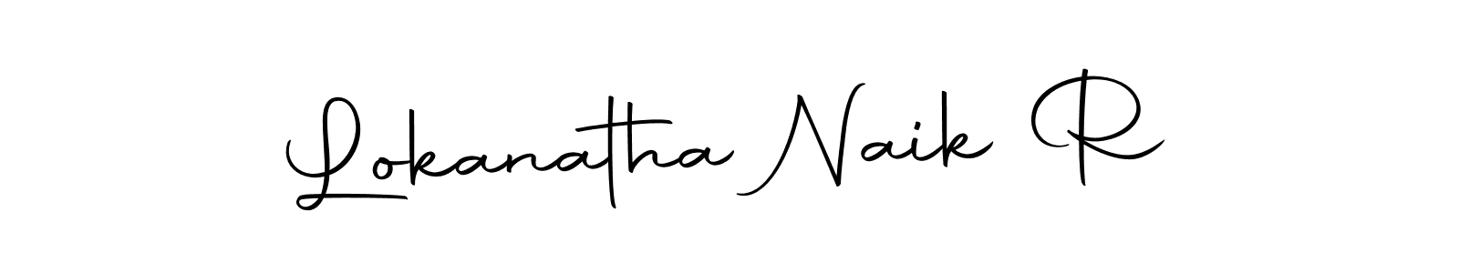 Create a beautiful signature design for name Lokanatha Naik R. With this signature (Autography-DOLnW) fonts, you can make a handwritten signature for free. Lokanatha Naik R signature style 10 images and pictures png