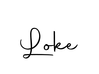 Make a beautiful signature design for name Loke. With this signature (Autography-DOLnW) style, you can create a handwritten signature for free. Loke signature style 10 images and pictures png